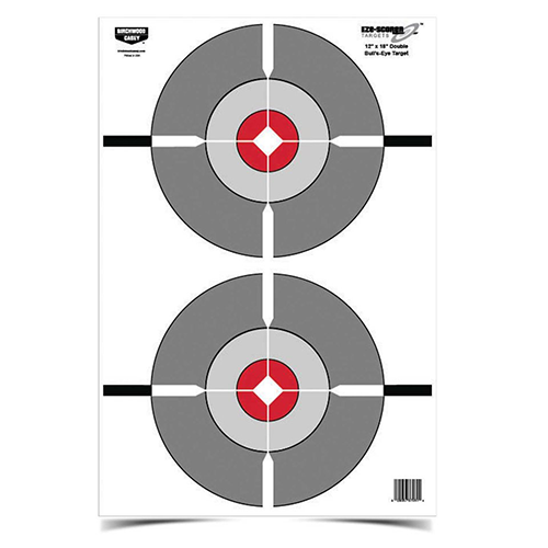 Targets Birchwood Casey Paper BIR 37061          EZESCORER 12X18 DBL BLLEYE 100P • Model: Paper